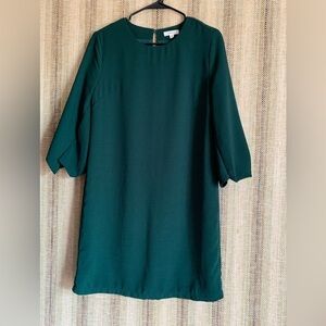 Gilli Formal Dress Hunter Green Women Size Small MIDI Long Sleeve Casual